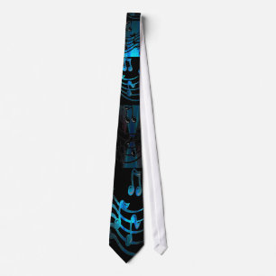Dancing Music Notes Tie