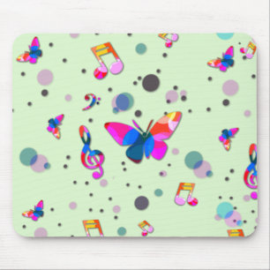 Dancing Music of Colours on Green Mouse Mat