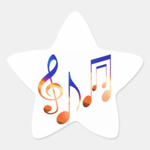 Dancing MusicAL Signs SYMBOLS SHEET MUSIC Star Sticker