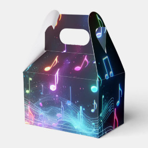 Dancing Neon Musical Notes  Favour Box