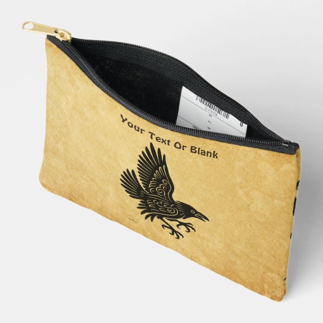 Dancing Norse Raven Accessory Pouch (Open)