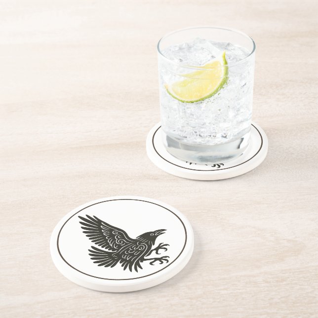 Dancing Norse Raven Coaster (Side)
