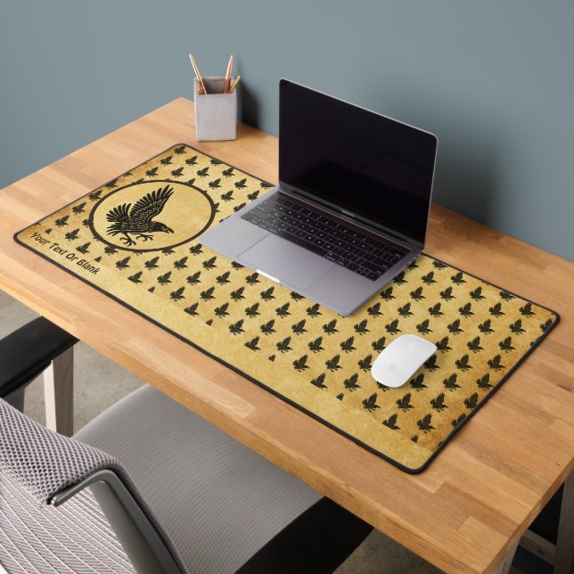 Dancing Norse Raven Desk Mat (Office 2)