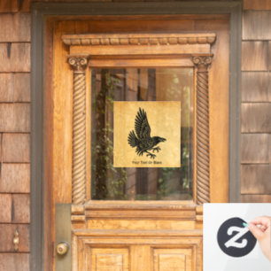 Dancing Norse Raven Window Cling