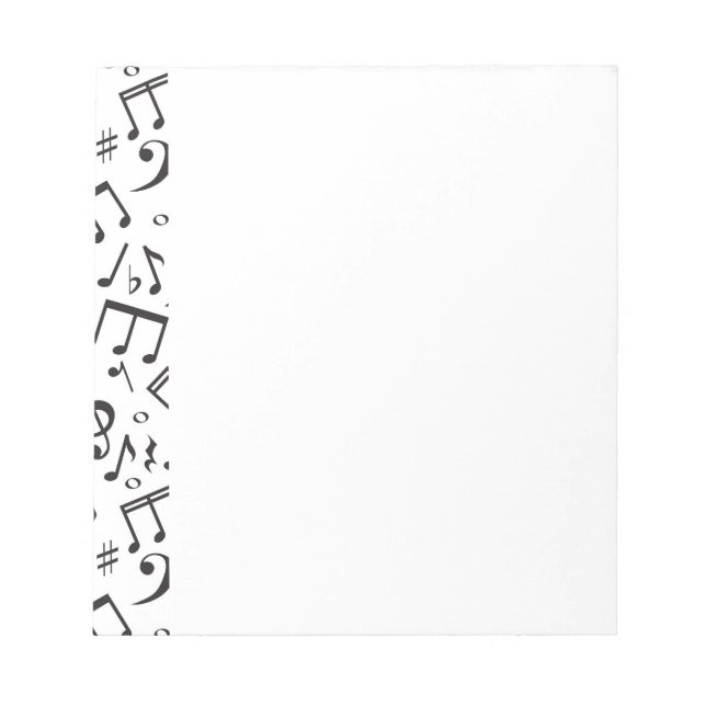Dancing Notes in Black & White (Front)