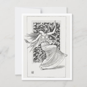 Dancing Nymph Walter Crane Art Postcard