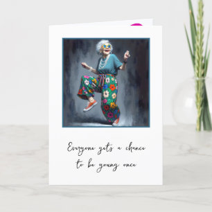 Dancing Old Lady For 85th Birthday Card