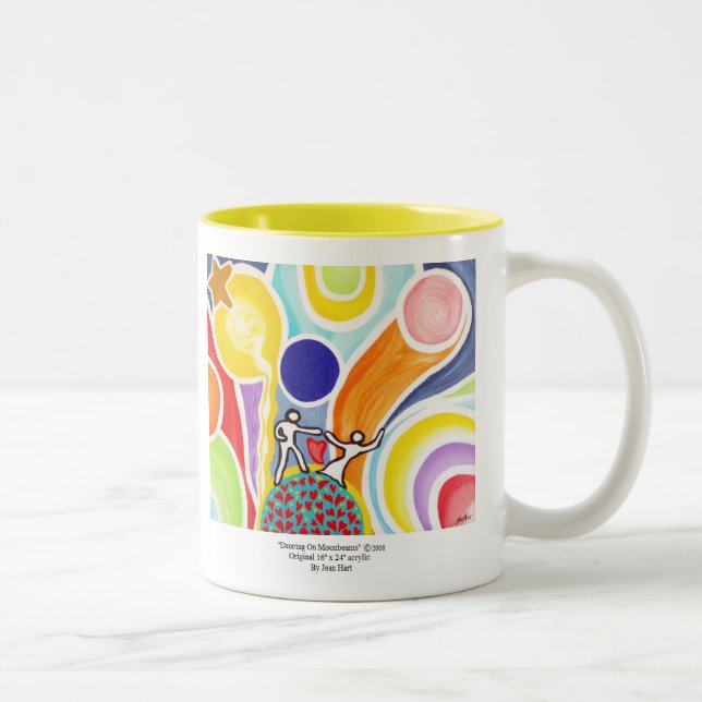 Dancing On Moonbeams Two-Tone Coffee Mug (Right)