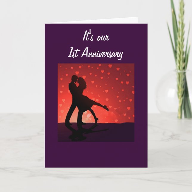 DANCING ON OUR 1st ANNIVERSARY Card (Front)