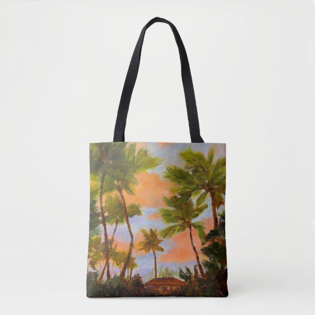 Dancing Palms at Mama's Fishhouse tote bag (Front)
