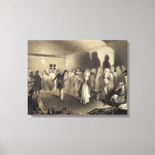 Dancing Party at Kagha-Choura, Dagestan, plate 55 Canvas Print