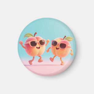 Dancing Peaches Sunglasses Magnet
