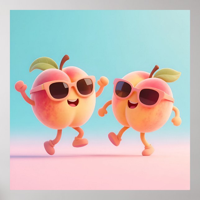 Dancing Peaches Sunglasses Poster (Front)
