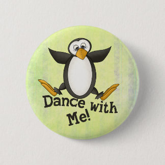 Dancing Penguin 6 Cm Round Badge