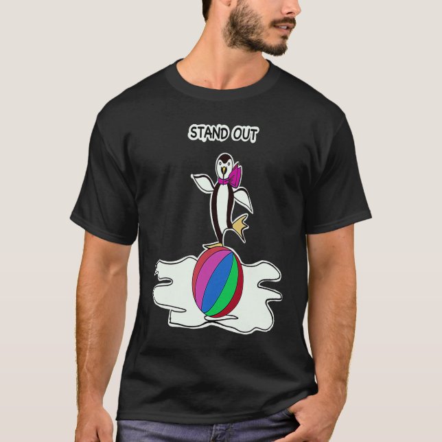 Dancing Penguin Fun Animals T-Shirt (Front)