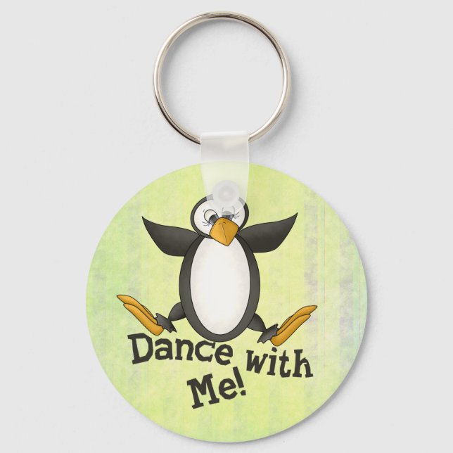 Dancing Penguin Key Ring (Front)