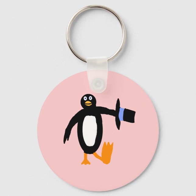 Dancing Penguin Key Ring (Front)