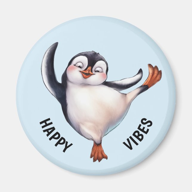 Dancing Penguin Magnet (Front)