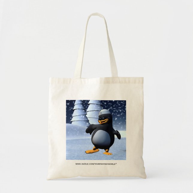 Dancing Penguin Tote Bag (Front)