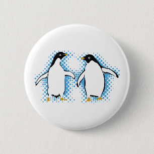 Dancing Penguins 6 Cm Round Badge