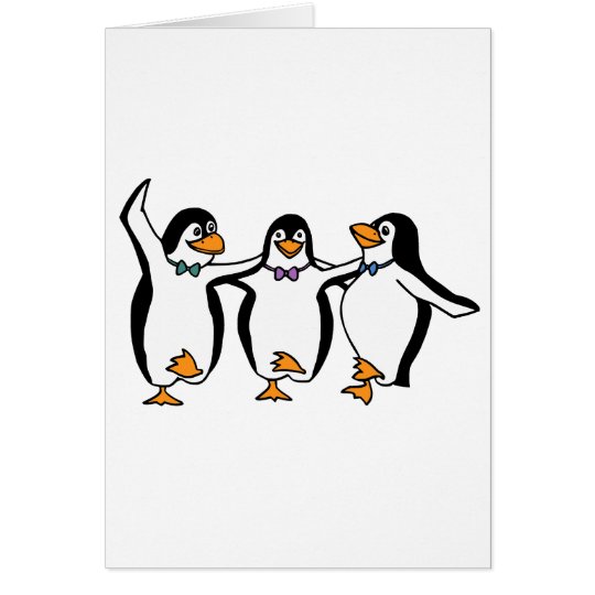 Dancing Penguins Card