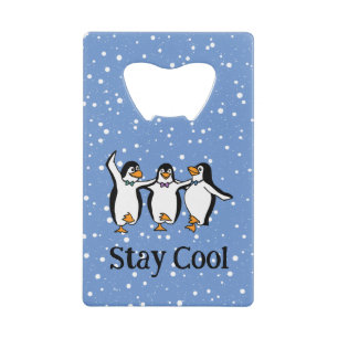 Dancing Penguins Design Bottle Opener
