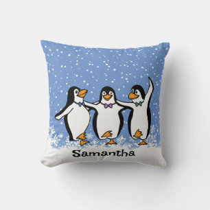 Dancing Penguins Design Cushion
