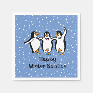 Dancing Penguins Design Paper Napkins
