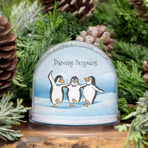 Dancing Penguins Design Snow Globe