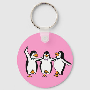 Dancing Penguins Key Ring