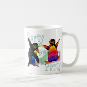 dancing penguins party copy coffee mug