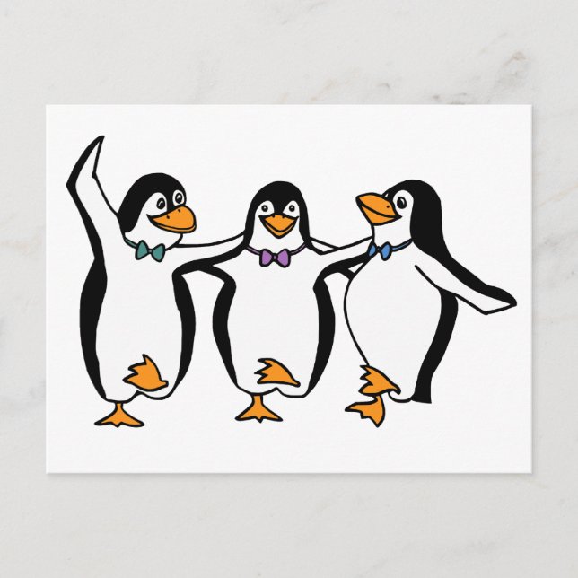 Dancing Penguins Postcard (Front)