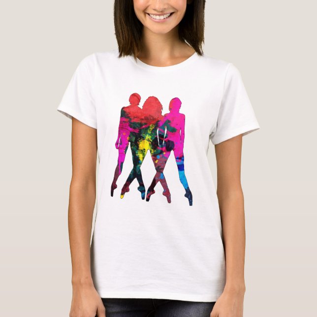 Dancing People Abstract Colours Tee (Front)
