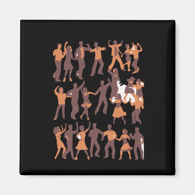 Dancing People Sticker  Magnet (Front)