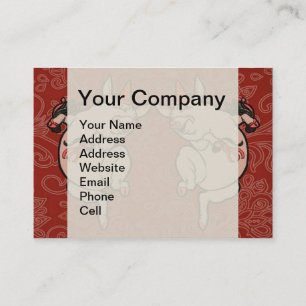 Dancing Pig Antique Cute Dancer Business Card