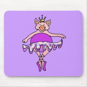 Dancing Pig in Tutu Mouse Mat
