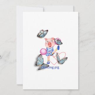 Dancing pig invitation