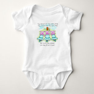 Dancing Pig Poem Baby Bodysuit