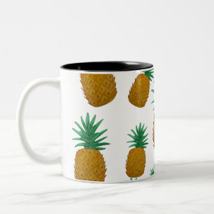Dancing pineapples Two-Tone coffee mug