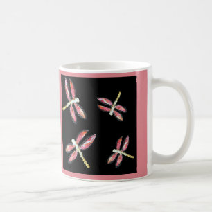 Dancing Pink Dragonflies Coffee Mug