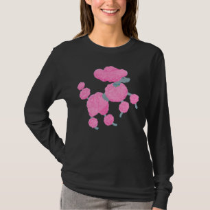 Dancing pink poodle on white      T-Shirt