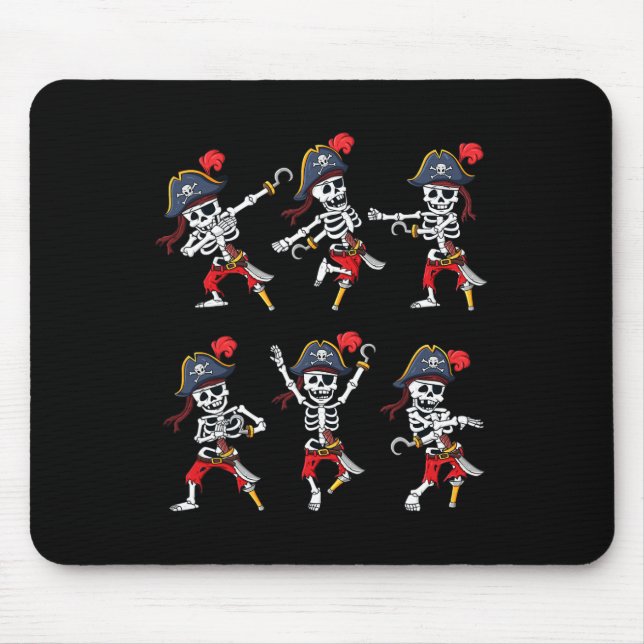 Dancing Pirate Skeletons Dance Challenge Boys Kids Mouse Mat (Front)