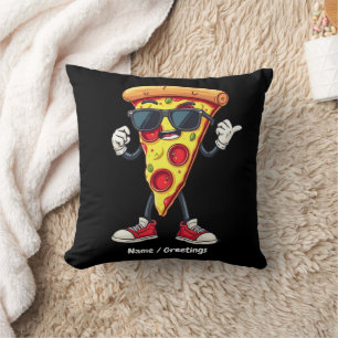 Dancing Pizza Slice A Playful & Delicious Design Cushion