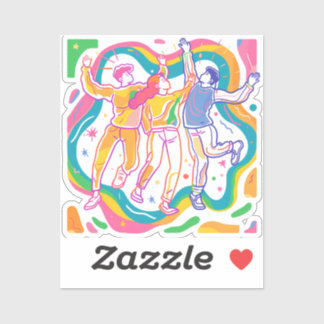 Dancing Pride Rainbow Art | Colourful LGBTQ+