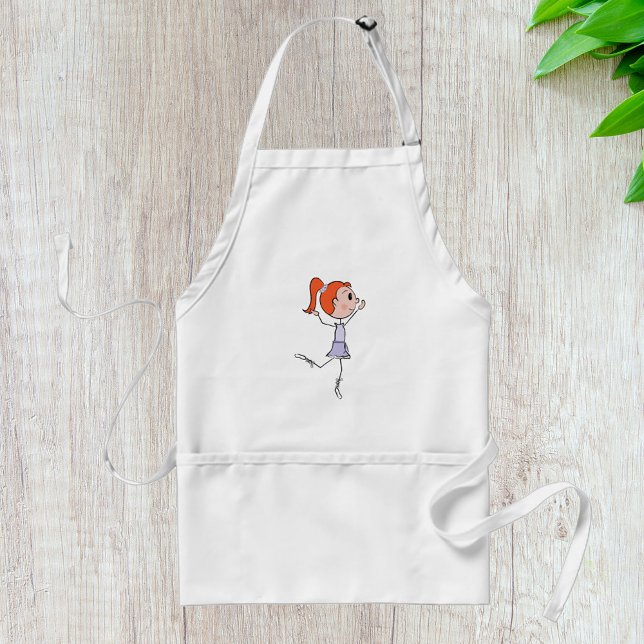 Dancing Princess Cute Ballerina Stick Figure  Standard Apron (Creator Uploaded)