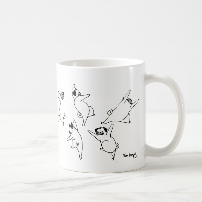 Dancing Pugs Coffee Mug (Right)