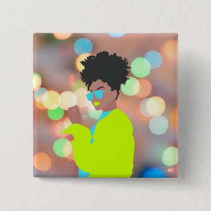 Dancing Queen. 15 Cm Square Badge