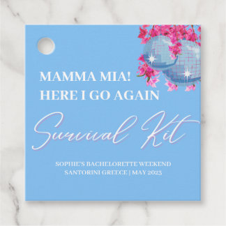Dancing Queen Bachelorette Party Survival Kit Tag
