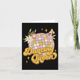 Dancing Queen Boho Disco Flower 70s 80s Women Card