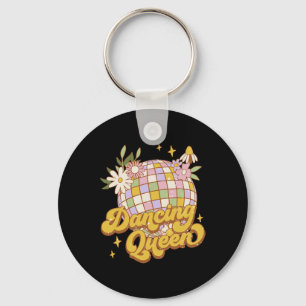 Dancing Queen Boho Disco Flower 70s 80s Women  Key Ring